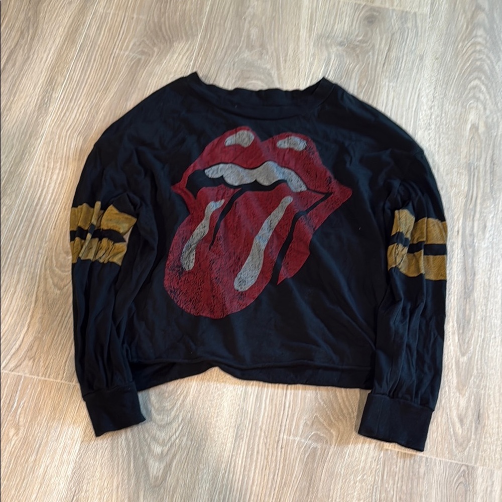 The Rolling Stones Black Shirt with Red Graphic